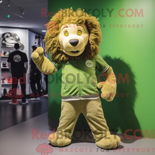 Costume De Mascotte Redbrokoly De Grenade Crème Habillé D Un T-Shirt Graphique Et D Écharpes