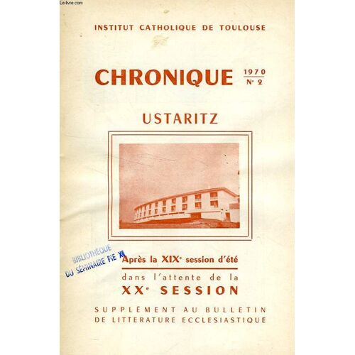 Chronique, N° 2, 1970, Ustaritz