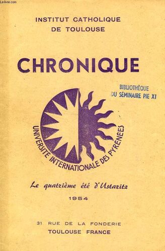 Chronique, 1954, Le Quatrieme Ete D'ustaritz