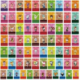 Carte Amiibo Animal Crossing, 72 Pièces Mini Jeu Cartes de Villageois de Caractères Rares pour Animal Crossing New Horizons