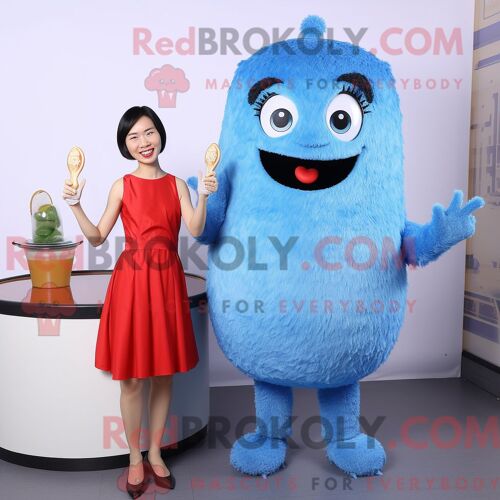 Costume De Mascotte Redbrokoly D Otarie Crème Personnage Habillé Avec Un Body Et Des Colliers