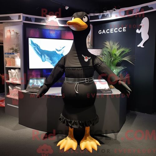 Costume Mascotte Redbrokoly De Black Goose Personnage Habillé D Un Bikini Et De Pochettes De Costume