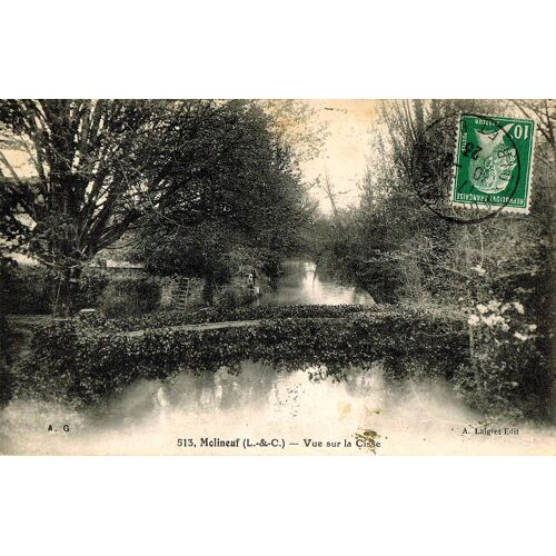 Carte Postale Ancienne, France, Loir Et Cher ( 41 ), Molineuf, Vue Sur La Cisse