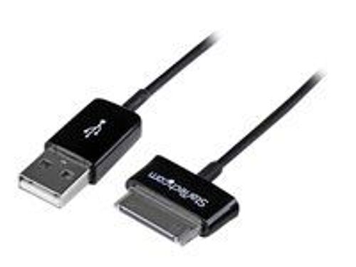StarTech.com Câble Connecteur Dock vers USB pour Samsung Galaxy Tab 3 m - Câble de Donnée / Chargeur Samsung 30 Broches - Noir - Câble de chargement / de données - connecteur à 30 broches de station d'accueil Samsung mâle pour USB mâle - 3 m -...