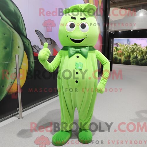 Costume Mascotte Redbrokoly De Céleri Personnage Habillé D Une Combinaison Et De Boutons De Manchette