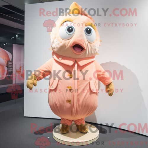Costume De Mascotte Redbrokoly De Côtes Levées Au Barbecue Crème Personnage Habillé D Un Sweat-Shirt Et De Pochettes De Costume
