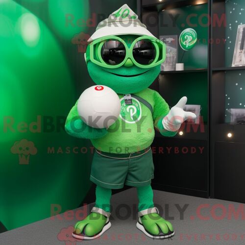 Personnage Mascotte Redbrokoly D Une Bonbonnière Bleu Ciel Habillée D Une Veste Motard Et De Bracelets De Cheville