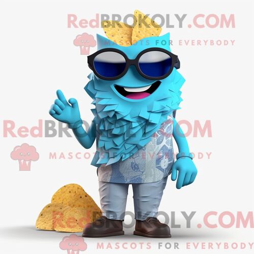 Personnage Mascotte Redbrokoly D Un Monstre Du Loch Ness Beige Habillé D Une Mini Jupe Et De Sacs Besaces