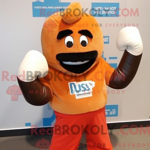 Personnage Mascotte Redbrokoly D Un Ptérodactyle Rouge Habillé D Un Pantalon En Velours Côtelé Et De Pochettes De Costume