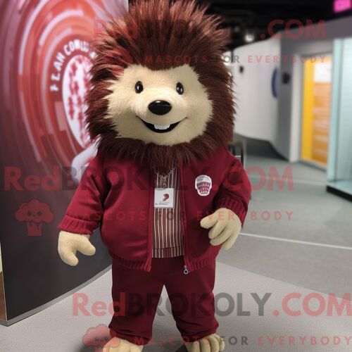 Personnage Mascotte Redbrokoly D Un Ours Gris Habillé D Une Veste De Costume Et De Porte-Monnaie
