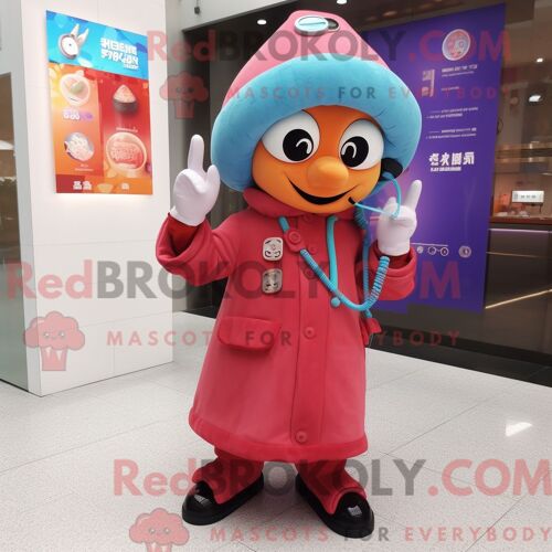 Personnage Mascotte Redbrokoly D Un Homme Fort Vert Habillé D Un Gilet Et De Pochettes
