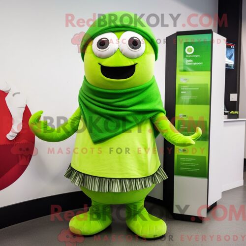 Personnage Mascotte Redbrokoly D Un Marcheur Sur Échasses Orange Habillé D Un Pantalon De Jogging Et D Épingles À Châle
