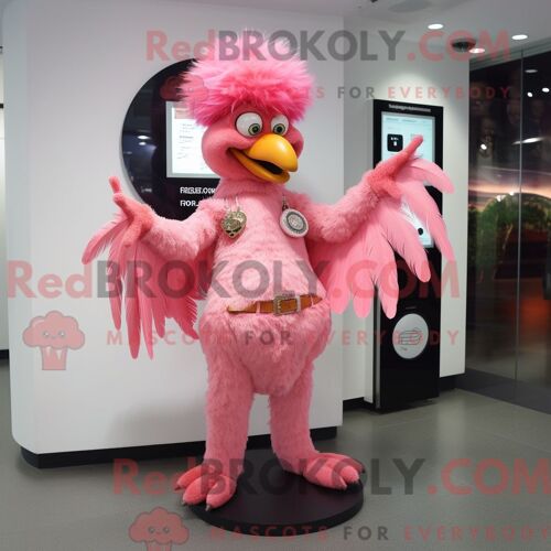 Mascotte Redbrokoly De Chou-Fleur Orange Personnage Habillé Avec Un Pantalon Chino Et Des Montres-Bracelets