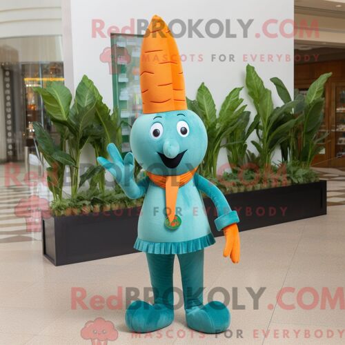 Personnage Mascotte Redbrokoly D Un Soldat De L Armée De L Air Bleu Sarcelle Habillé D Un Pull Et De Bracelets De Cheville