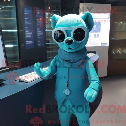 Personnage Mascotte Redbrokoly D Une Baleine À Bosse Bleu Ciel Habillée D Une Combishort Et De Pochettes De Costume