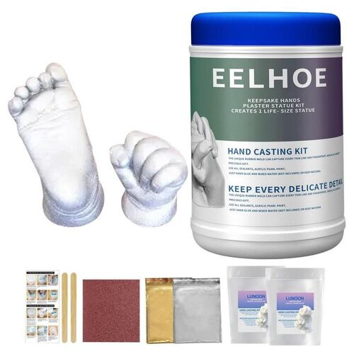 Moules D'empreinte De Pied De Main De Bébé 3d, Kit De Moule De Plâtre De Bébé De Bricolage, Kit De Considération Créatif De Mains De Couples, Moule De Main De Souvenir, Décoration À La Maison