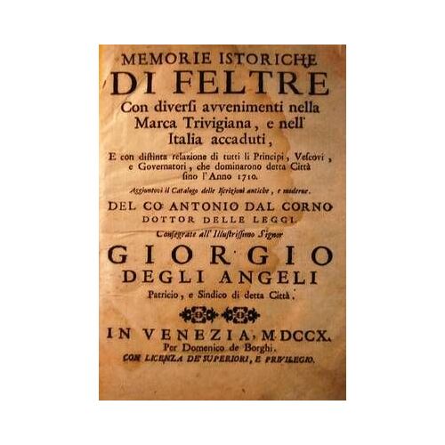 Memorie Storiche Di Feltre