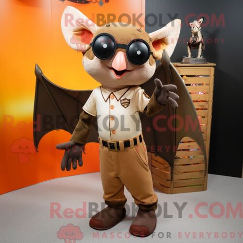 Personnage De Costume De Mascotte Redbrokoly De Poisson Clown Crème Habillé D Un T-Shirt De Baseball Et De Pochettes De Costume