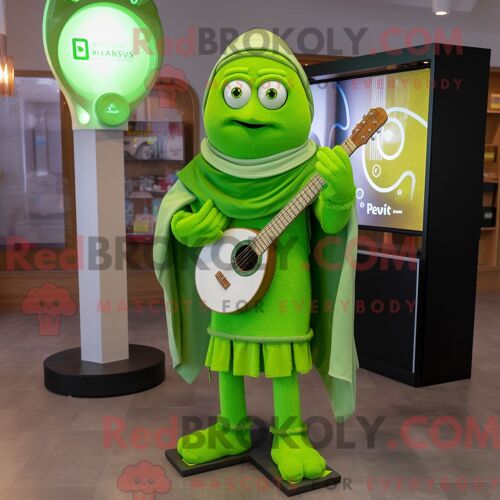 Costume Mascotte Redbrokoly De Pizza Bleue Habillé Avec Une Robe De Cocktail Et Des Portefeuilles