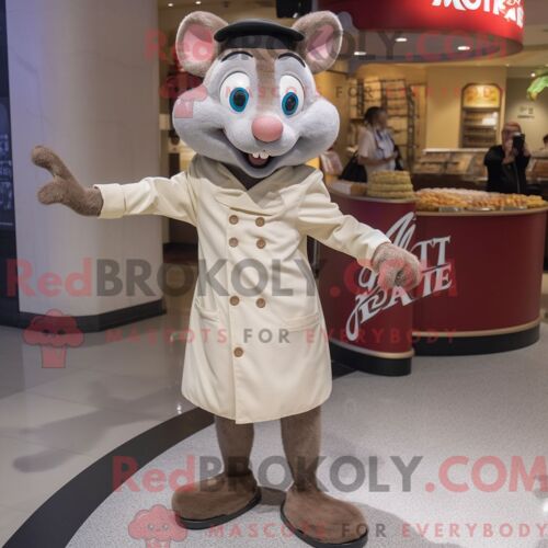 Personnage Mascotte Redbrokoly D Une Harpie Vert Citron Habillée D Une Chemise En Flanelle Et De Bérets