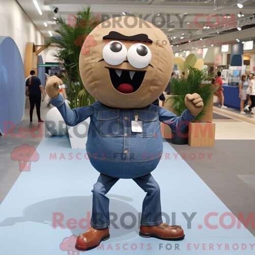 Personnage Mascotte Redbrokoly D Un Cyclope Habillé D Une Jupe-Culotte Et D Une Ceinture De Smoking