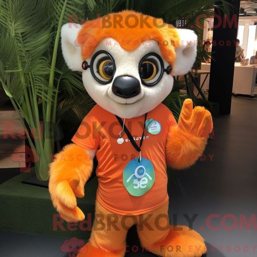 Costume Mascotte Redbrokoly De Hérisson Doré Personnage Habillé D Un Cardigan Et De Montres Connectées
