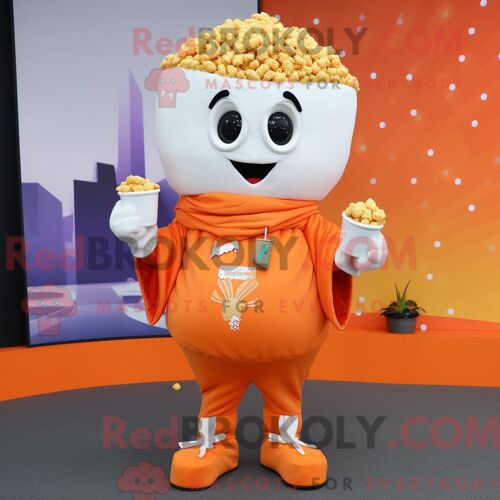 Personnage Mascotte Redbrokoly D Un Poisson Rouge Pêche Habillé D Un Gilet Et D Anneaux
