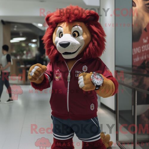 Personnage Mascotte Redbrokoly D Un Zébu Marron Habillé D Un Col Roulé Et De Pochettes