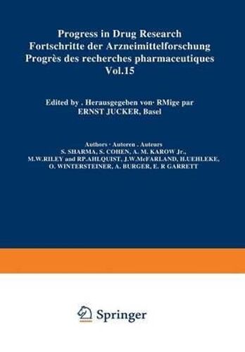 Progress In Drug Research / Fortschritte Der Arzneimittelforschung / Progrès Des Recherches Pharmaceutiques