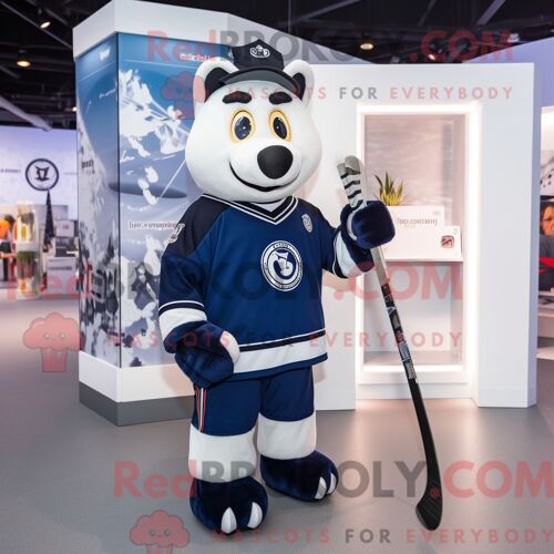 Personnage Mascotte Redbrokoly D Épinard Bleu Habillé D Une Robe Longue Et De Mitaines