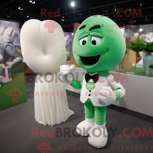 Personnage Mascotte Redbrokoly D Un Mouton Mérinos Doré Habillé D Un Bikini Et De Pinces À Cheveux