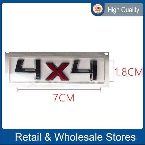 Autocollant De Coffre Arrière Rouge 4x4, Autocollant De Lettre Alphabet, Emblème De Caractère, Type De Matériau Abs Pour Skoda Yeti