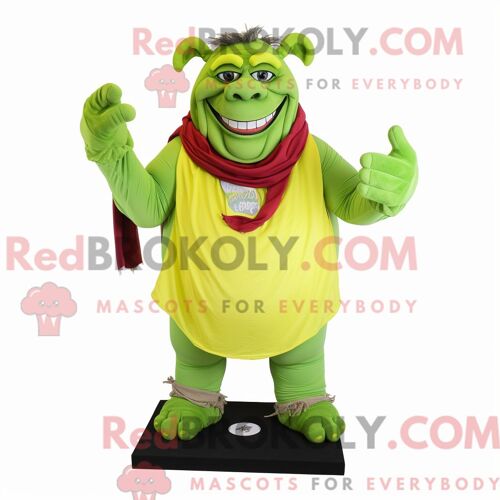 Personnage Mascotte Redbrokoly D Un Faucon Jaune Habillé D Une Chemise Habillée Et De Portefeuilles