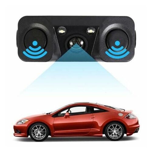 Caméra De Recul Hd Pour Voiture, 3 En 1, Radar De Stationnement, Détecteur, Capteur Led, Vision Nocturne, Étanche, Barrage
