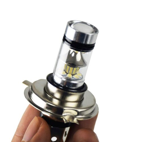 Phares Antibrouillard Led Pour Motos, Ampoules Blanches 100w, 1 Pièce, H4, 20smd, Dc12v, 24v, 1000lm