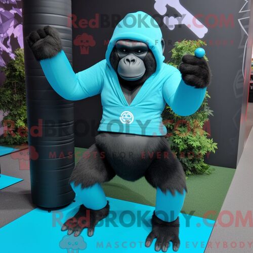 Personnage Mascotte Redbrokoly D Un Élan Bleu Habillé D Une Robe Droite Et D Épingles À Chapeau