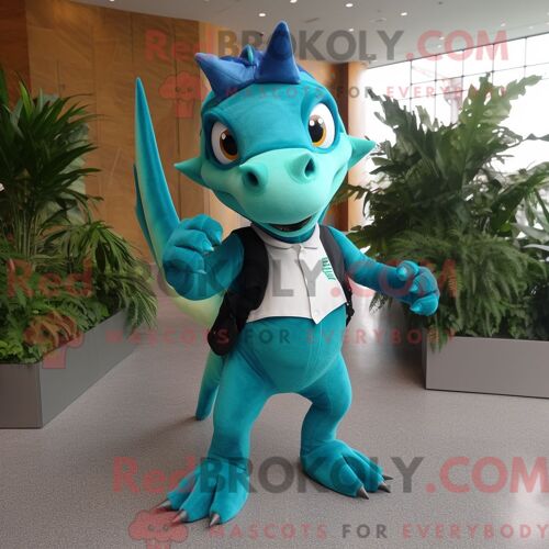 Personnage Mascotte Redbrokoly D Une Tortue De Mer Turquoise Habillée D Une Mini Jupe Et De Bandeaux