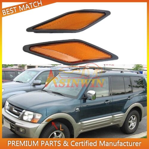 Garniture De Lumière De Réflecteur De Garde-Boue Avant De Haute Qualité, Mr495068 Mr495067 Convient À Mitsubishi Pajero Montero 2000 2001 2002 2003