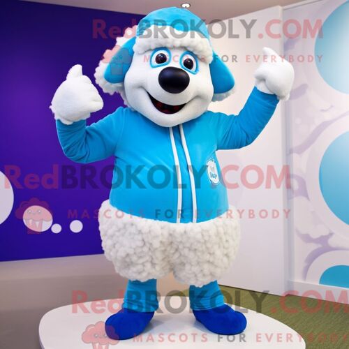 Personnage Mascotte Redbrokoly D Un Narval Lavande Habillé D Une Robe Midi Et D Écharpes