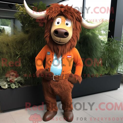 Personnage Mascotte Redbrokoly D Olive Mais Habillé D Une Jupe-Culotte Et De Colliers