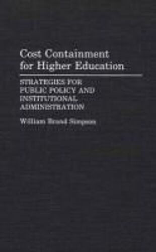 Cost Containment For Higher Education