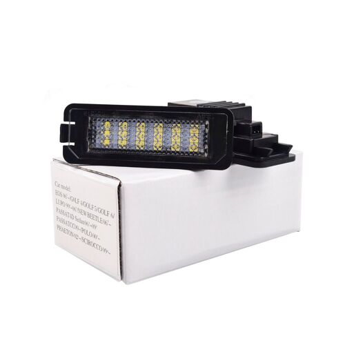 Lumière De Plaque De Planificateur De Numéro Led Blanche, Lumière Automatique, Style De Voiture Gratuit, Vw Mk5 Gti Mk6 Mk7 Golf 5 Glof 6 Golf 7, Canbus Courageux, 2 Pièces