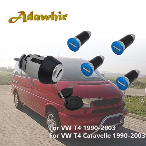 Baril De Verrouillage De 4 Portes Avec 2 Clés, Commutateur D'allumage Pour Vw T4 Caravelle Mk 4 Iv Pièces/Ensemble ¿ 1990 Quincaillerie À Double Grange 7 2003 1