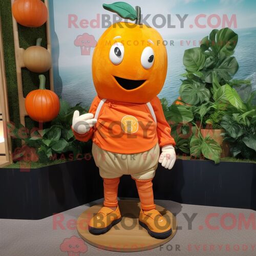 Personnage Mascotte Redbrokoly D Une Chèvre Rouille Habillée D Un Manteau Et De Casquettes