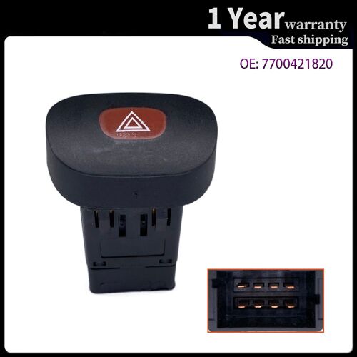 Bouton De Commutation Pour Renault Clio Ii Megane I Classic, Accessoires Automobiles, Lumière Iodée, 7700421820