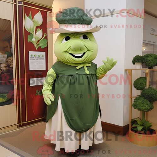 Personnage Mascotte Redbrokoly D Un Céleri Beige Habillé D Un Smoking Et De Cravates