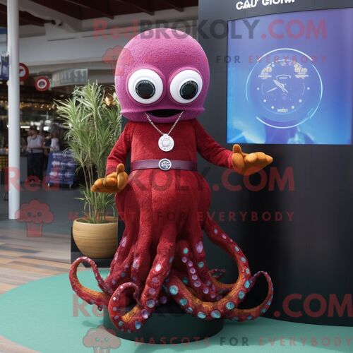 Personnage Mascotte Redbrokoly D Un Dragon De Komodo Crème Habillé D Un Manteau Et De Lunettes De Soleil