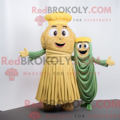 Personnage De Costume De Mascotte Redbrokoly De Lapin Sauvage Rouille Habillé Avec Une Chemise En Jean Et Des Casquettes