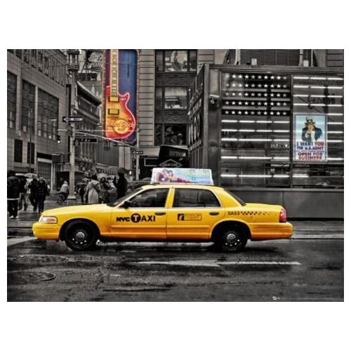 New York - 7th Avenue Taxi - Affiche / Poster Envoi En Tube
