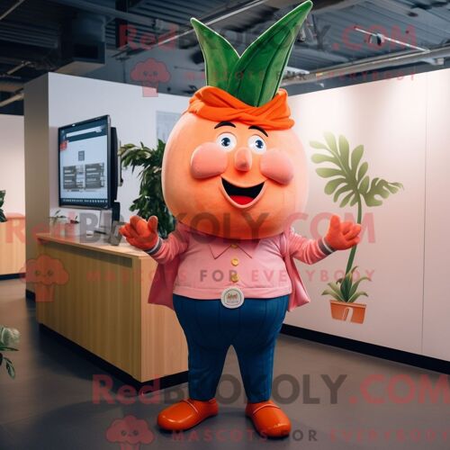 Personnage Mascotte Redbrokoly D Un Sandwich Au Porc Effiloché À La Lavande Habillé D Un Manteau Et De Bracelets